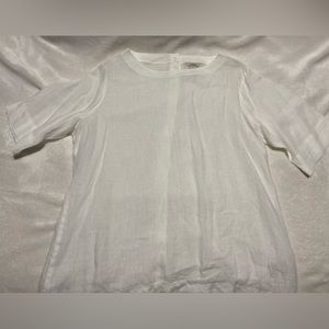 L.L. Bean White Linen Shirt